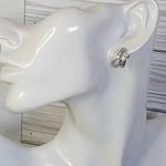 Stainless Steel Huggie Hoop Earrings Nail Ring Design Silver Photo 6