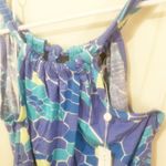 Trina Turk women's P petite turquoise elastic waist & neck aqua stretchy top Photo 1