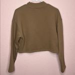 Oak +Fort Oversized Tan Cropped Minimalist Sweatshirt. Size S Photo 4