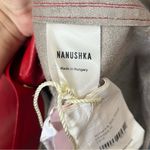 NWT | Nanushka Seymour Faux Leather Shirt Red Photo 8