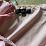 Lulus NWOT Exquisite Presence Blush Floral Jacquard High-Low Wrap Dress Photo 8