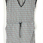 CKS Women's Giraffe Print Cap Sleeve Elastic Waist Mini Dress Blue Black Small Photo 0