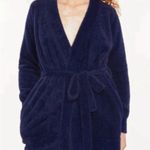 Savage X Fenty Size M/L Navy Blue Robe Side Pocket Removable Belt Comfy Plush Photo 3
