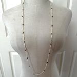 Freshwater pearl and amethyst chip long necklace Photo 3