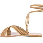 Raye Revolve Tan Flat Gladiator Sandal SIZE 6 Leather Wrap Ankle Strappy $168 Photo 3