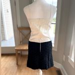 Vintage 60s Ivory Black Lace Two Piece Mini Dress Set Fits Size XS Photo 10