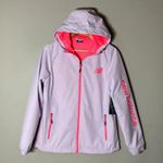New Balance NWT  Women's Small Long Sleeve Full Zip Hooded Raincoat Jacket Pink Photo 1