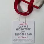 Trader Joe’s Canvas Micro Mini Tote with Reusable Grocery Bag Charm Red Photo 10