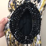 Jovani Women’s Animal Print Beaded Open Side Leg Slit Strapless Maxi Dress Photo 5