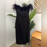 Likely Revolve X  Desi Feather-Trim Bodycon Midi Dress‎ cocktail dress size 2 Photo 2