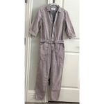 Ba&sh Frida Denim Jumpsuit Faded Purple Wash Medium Photo 2