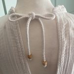 Free People  Living For This Mini Dress Tunic Ivory sz Small 100% cotton Photo 4