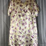 Vanity Fair  polyester button down floral nightgown Robe short sleeve large Photo 7