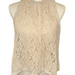 Love, Fire Love Fire Medium Tan Lace Sleeveless Top Photo 0