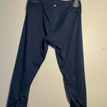 Yogalicious Navy Leggings Yoga Pants SZ M Workout Tights High Waisted Capri Photo 7