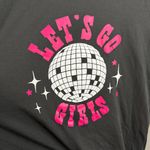 Black short sleeve let’s go girls graphic tee size large Photo 1