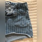 Good American  Porkchops Cuttoff Blue Striped Jean Shorts 3” Inseam‎ Women’s 16 Photo 4