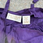 Victoria's Secret VTG  Gold Label Silk Floral Embroidered Slip Dress Purple Small Photo 5