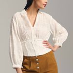 Anthropologie By  Smocked Buttondown Blouse Photo 0