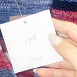 J.Jill Red Blue White Striped Knit Cotton Linen Blend Duster Button Cardigan Photo 5