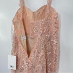 Mac Duggal 20559 Corset Bodice Floral Lace Embellished Gown, Pink, Plus Size 14 Photo 7