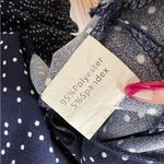 Amazon 🎈Navy/White Polka Dot Wrap Mini Dress  Size L Photo 6