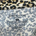 Jones New York Leopard Print Cotton Blend Long Sleeve Top Women’s Size XL Photo 5