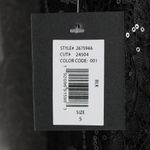 Marina Ruched Sleeves Lace Sequins Dress Size S V Neck Short Sleeve Black Photo 6