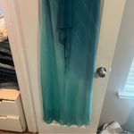 Jump  Strapless Teal Ombre Dress Photo 1