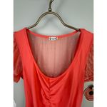 Free People  Intimately Coral Blush Up Ruched Blouse - Size - Small Photo 2