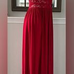 Night Way Halter Maxi Dress w/Lace Detail & Keyhole at Front Size 14 Photo 5