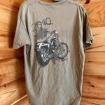 BEIGE/TAN MOTOR BIKER MOTORCYCLE GRAPHIC TEE Tan Size L Photo 0