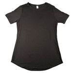 Old Navy  Luxe Womens S Tall Black Short Sleeve Thin Round Hem Tee T-shirt Top Photo 0