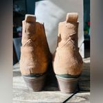 Mossimo Supply Co Boots Womens 6.5 Western Ankle Bootie Brown Faux Suede Heels Photo 2