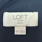 Ann Taylor  LOFT Navy Blue Sleeveless Tie Waist V-Neck Cropped Jumpsuit Size 0 Photo 3