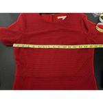 Anthropologie Hutch  Rowan Red Ribbed Lined Knit Short Sleeve Dress Size Small Photo 9