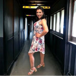 Shirley & Stone Dear dress blooming floral pink and cream casual Photo 2