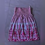 Polka Dot Strapless Dress Tinving white with pink mini dress size 2 Red Photo 7