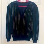 Vintage 70s wool and suede stripped jacket very rare 42​ Size M Photo 0