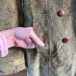 EXPRESS Women's Vintage Y2K Green Paisley Corduroy Coat Size 8- RARE! Photo 6