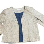 Souk Indigo Leopard Print Blazer Top Tan Size M Photo 0