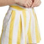 L'Agence L’Agence Vittoria Linen Blend Shorts, Yellow & White Stripes Size 2 New w/Tag Photo 0
