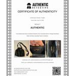 Fendi VINTAGE Black Patent Leather EVENING Bag BLACK WITH NAVY STRAP with COA Photo 15