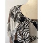 Style & Co NWT Macys scoop neck geometric blocked zebra print dolman sleeve blou Photo 4