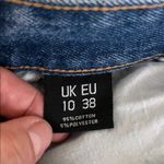 Momokrom Dolls Kill  MID blue Wide Leg Split Hem Jeans Photo 4