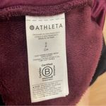 Athleta Cozy Karma twist neck sweatshirt. Deep Burgundy Color sz small Photo 9