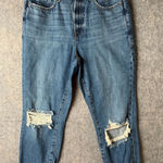 Good American Women Size 4 Good vintage distressed high waisted straight jeans Photo 0