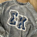 Sigma Kappa SK sorority ribbed sweatshirt Gray Size M Photo 2