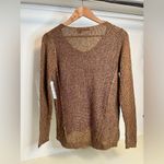 RDI NWT  Womens Brown Knit Pullover Crew Sweater size XS Photo 2