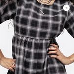 Disturbia Billie Check Mini Smock Dress Black Plaid Flannel Grunge Goth Punk Size 2 Photo 9